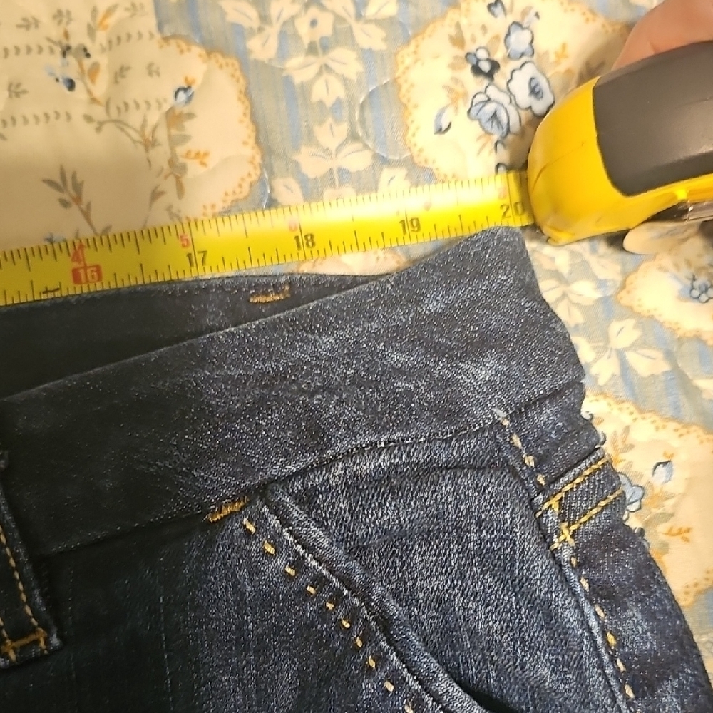 Lane Bryant Dark Blue Cuffed Denim Shorts - Picture 3 of 7
